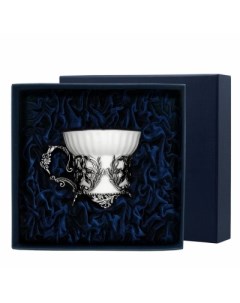 Чашка чайная Симфония из чернёного серебра Фабрика серебра "аргента"