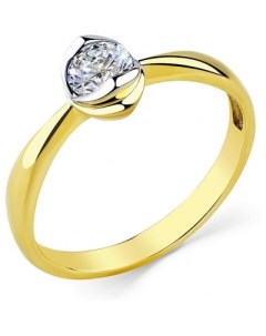 Кольцо с 1 бриллиантом из жёлтого золота Мастер бриллиант