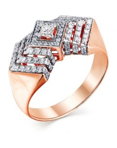 Кольцо с 93 бриллиантами из красного золота Мастер бриллиант