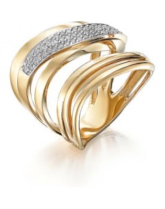 Кольцо с 45 бриллиантами из красного золота Мастер бриллиант