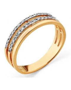 Кольцо с 30 бриллиантами из красного золота Мастер бриллиант