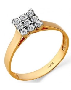 Кольцо с 9 бриллиантами из красного золота Мастер бриллиант