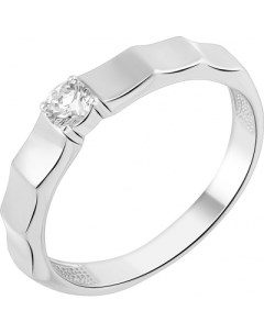 Кольцо с 1 бриллиантом из белого золота Svetlov