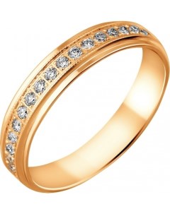 Кольцо с 40 бриллиантами из красного золота Svetlov