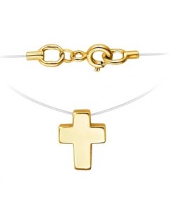 Колье Крест из жёлтого золота Эстет