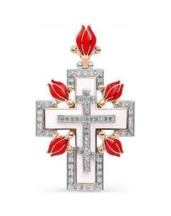 Крестик с 68 бриллиантами из красного золота Kabarovsky