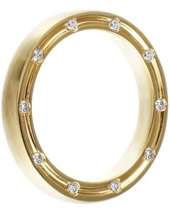 Кольцо с 16 бриллиантами из жёлтого золота Джей ви