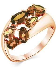 Кольцо с 6 султанитами из красного золота Magic stones