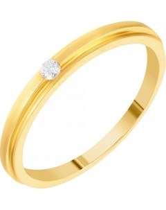 Кольцо с 1 бриллиантом из жёлтого золота Джей ви