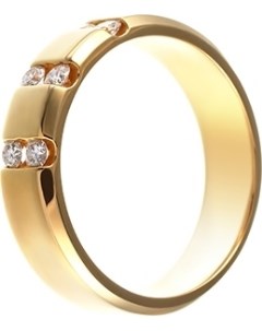 Кольцо с 6 бриллиантами из жёлтого золота Джей ви