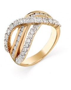 Кольцо с 38 бриллиантами из красного золота Мастер бриллиант