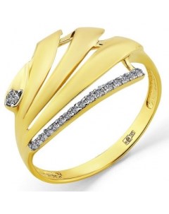 Кольцо с 17 бриллиантами из жёлтого золота Мастер бриллиант