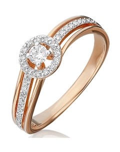 Кольцо с 32 бриллиантами из красного золота Platina jewelry