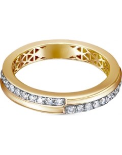 Кольцо с 20 бриллиантами из жёлтого золота Klondike