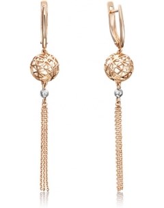 Серьги из комбинированного золота Platina jewelry