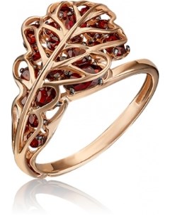 Кольцо с гранатами из красного золота Platina jewelry