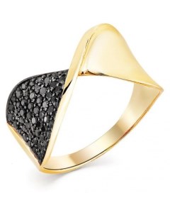 Кольцо с 60 бриллиантами из жёлтого золота Мастер бриллиант