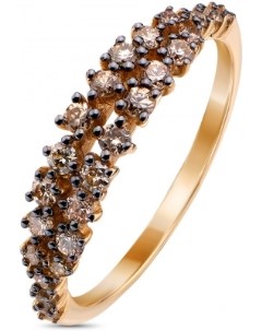 Кольцо с 24 бриллиантами из жёлтого золота Sargon jewelry