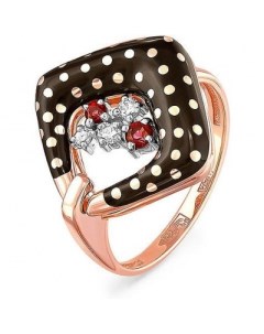 Кольцо с топазами и бриллиантами из красного золота Kabarovsky