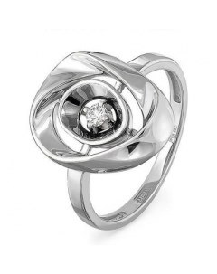 Кольцо с 1 бриллиантом из белого золота Kabarovsky