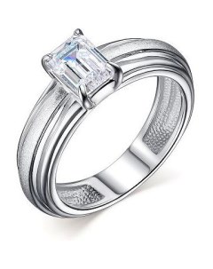 Кольцо с 1 кристаллом swarovski из серебра Костромская ювелирная фабрика "алькор"