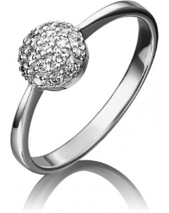 Кольцо с 17 бриллиантами из белого золота Platina jewelry
