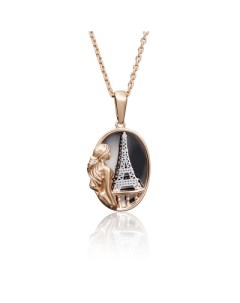 Подвеска Париж из комбинированного золота Platina jewelry