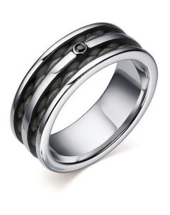 Кольцо с 1 бриллиантом из серебра Костромская ювелирная фабрика "алькор"