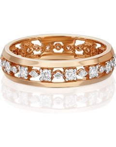 Кольцо с 28 бриллиантами из красного золота Platina jewelry