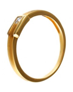 Кольцо с 1 бриллиантом из жёлтого золота Джей ви