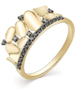 Кольцо с 22 бриллиантами из жёлтого золота Мастер бриллиант