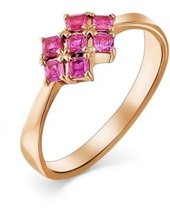 Кольцо с 7 рубинами из красного золота Мастер бриллиант