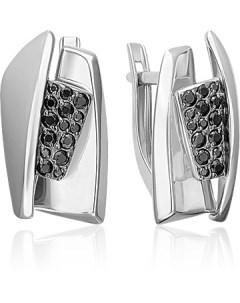 Серьги с фианитами из серебра Platina jewelry