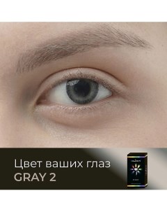 Цветные контактные линзы Fusion color Gray 2 на 3 месяца Okvision