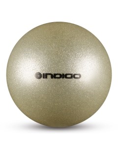 Мяч для художественной гимнастики металлик 400 г IN118 19 см с блестками оранжевый Indigo