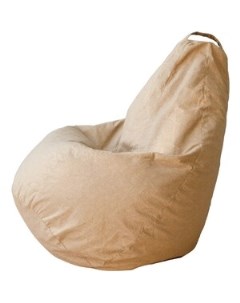 Кресло мешок Груша Бежевая Рогожка L 100х70 Dreambag