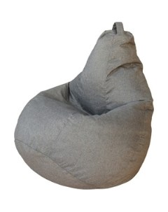 Кресло мешок Груша Серая Рогожка L 100х70 Dreambag