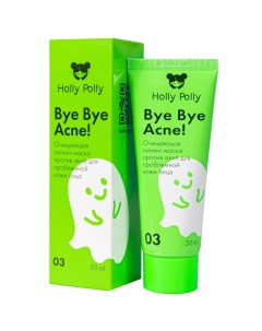 Очищающая пилинг маска против акне и воспалений 50 мл Bye Bye Acne Holly polly
