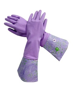 Универсальные хозяйственные латексные перчатки с манжетой Чистенот размер M Уборка Meine liebe