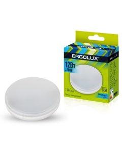 Лампа светодиодная LED 12Вт GX53 4500К Ergolux