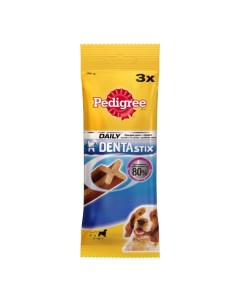 DentaStix Палочки для взрослых собак средних пород для чистки зубов 3 шт 77 гр Pedigree