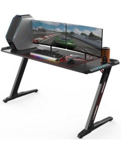 Стол для компьютера для геймеров Z60 c RGB подсветкой чёрный Eureka