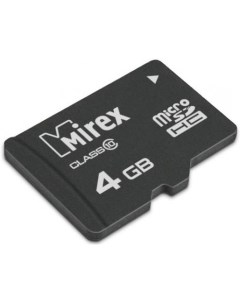 Флеш карта microSD 4GB microSDHC Class 10 Mirex