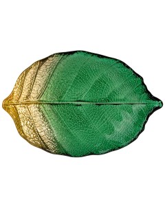 Блюдо leaf emerald 21 см Аксам