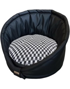Лежак для собак Tortellino черный квадрат 50х46х10см Anteprima