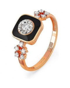 Кольцо с 11 бриллиантами из красного золота Kabarovsky