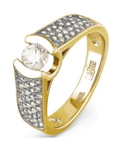 Кольцо с 83 бриллиантами из жёлтого золота Kabarovsky