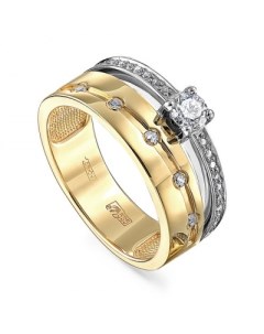 Кольцо с 26 бриллиантами из жёлтого золота Kabarovsky