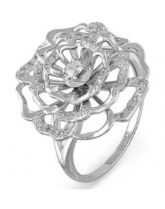 Кольцо Цветок с 45 бриллиантами из белого золота Kabarovsky