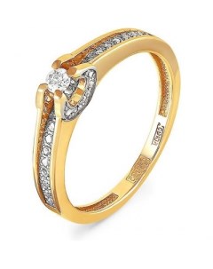 Кольцо с 25 бриллиантами из жёлтого золота Kabarovsky